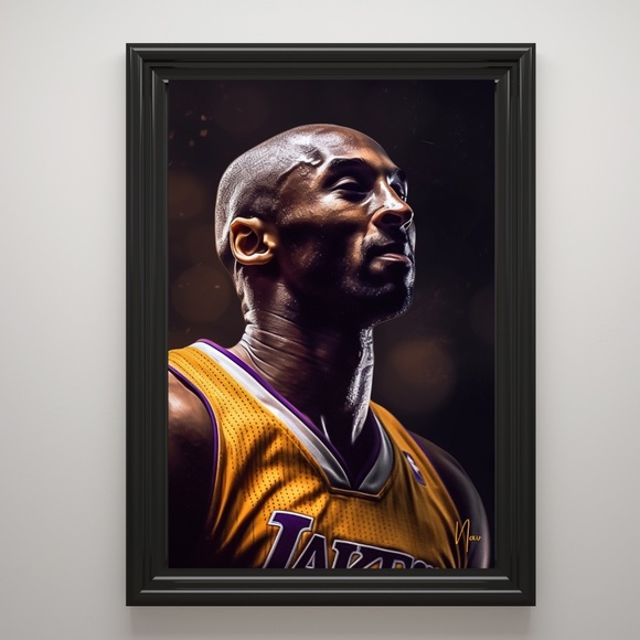 KOBE BRYANT ARTWORK PRINT 11X14 or 8X10 GREAT GIFT FOR KOBE FANS - Picture 1 of 2